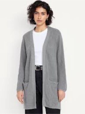 Old Navy Textured Open-Front Longline Cardigan Sweater (4X)
